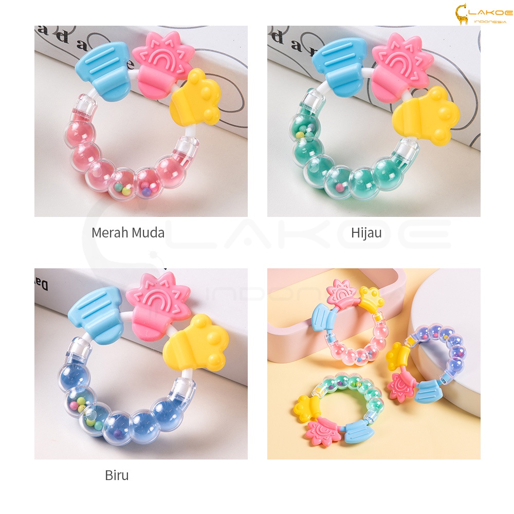 LAKOE rattle bayi/ Mainan Rattle Genggam Bayi / Gigitan bayi/teether bayi