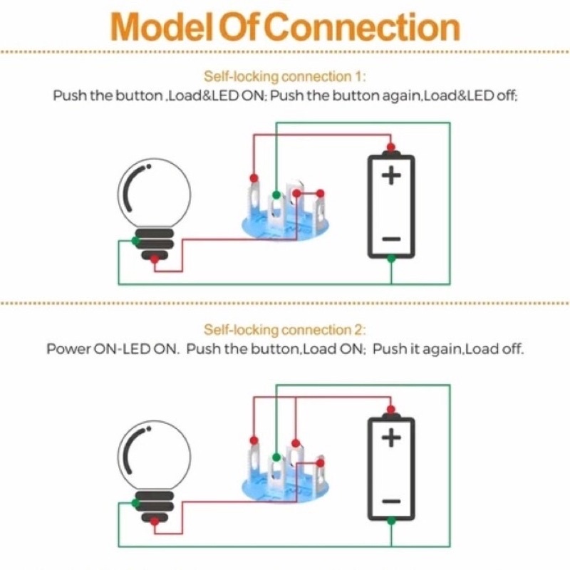 Saklar Latching 12V 24V 220V 22mm Logo Power Self Locking Push Button Switch Waterproof Stainless Steel