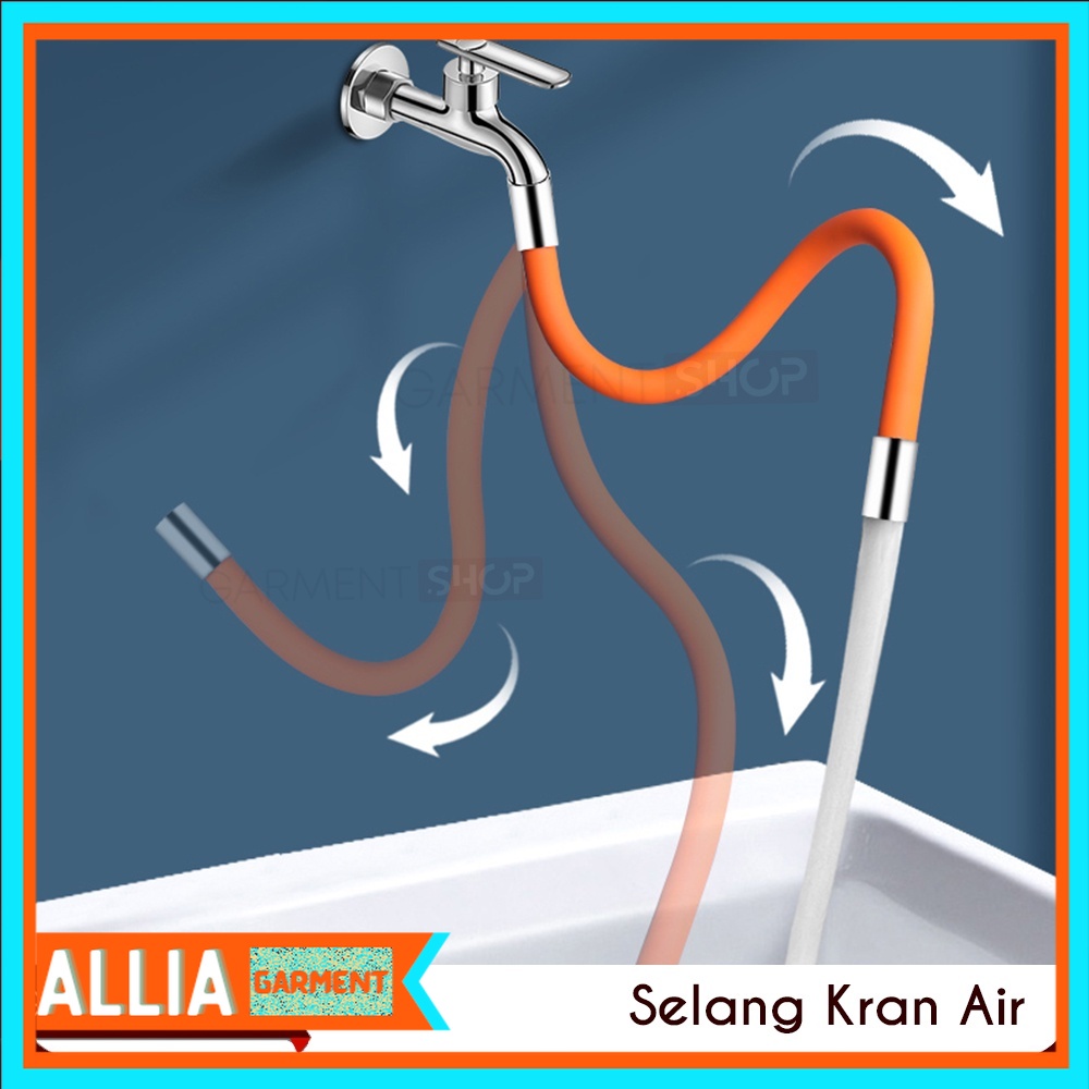 Sambungan Kran Air Fleksible Selang Flexible 360 Derajat Extention Cuci Muka Kaki Wastafel Ember
