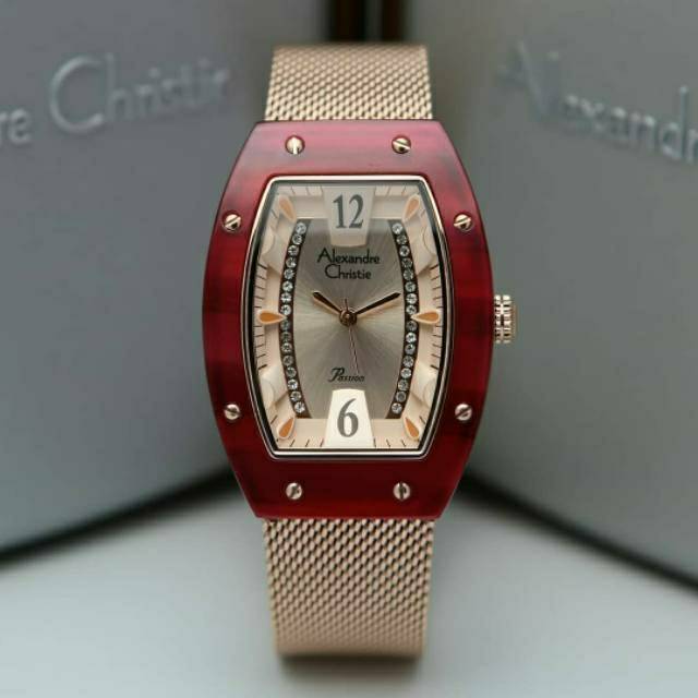 JAM TANGAN WANITA ALEXANDER CRISTIE ORIGINAL AC2778 PASIR GARANSI