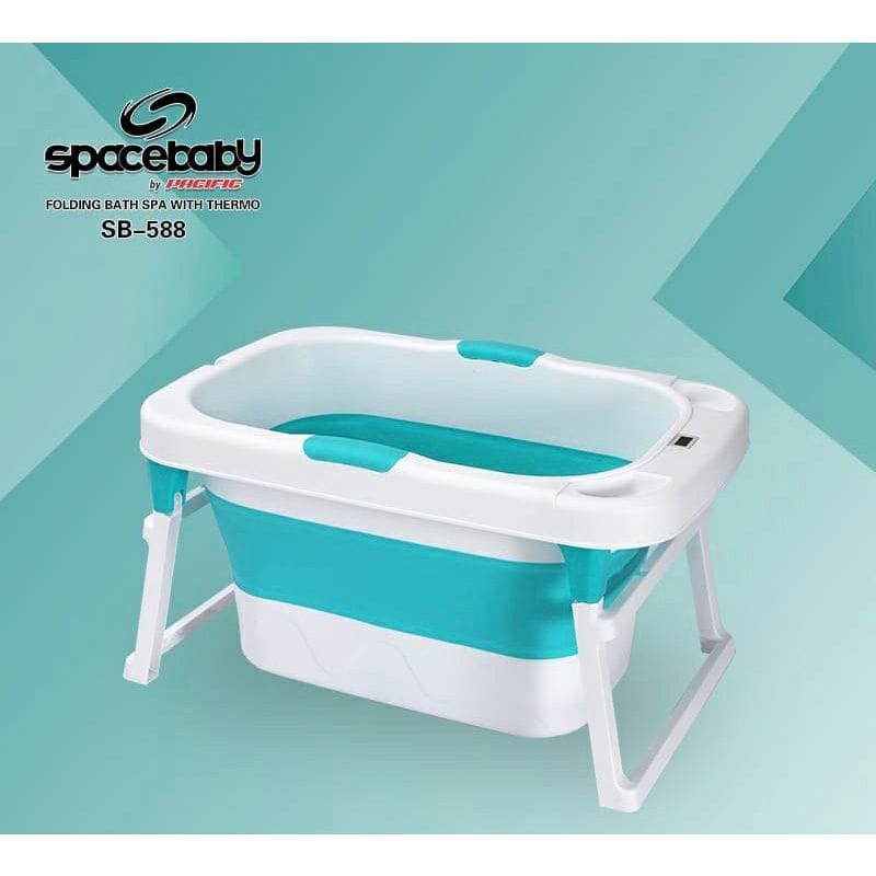 Kolam spa bayi Spacebaby bak spa Space Baby  SB 588 Folding Bath Spa Thermometer