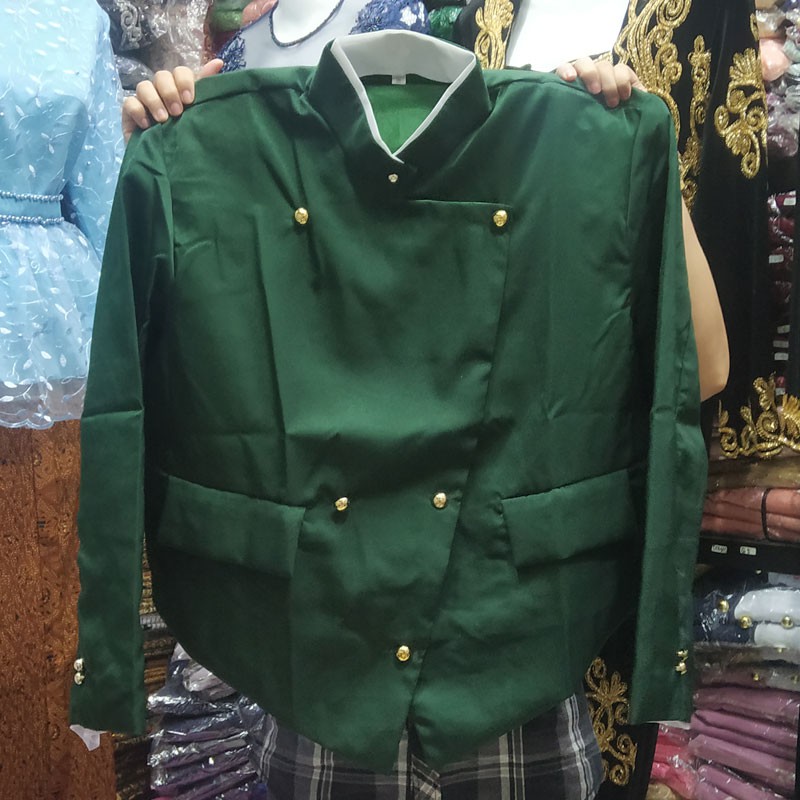 Beskap Solo Hijau Botol Baju Adat Jawa Tradisional