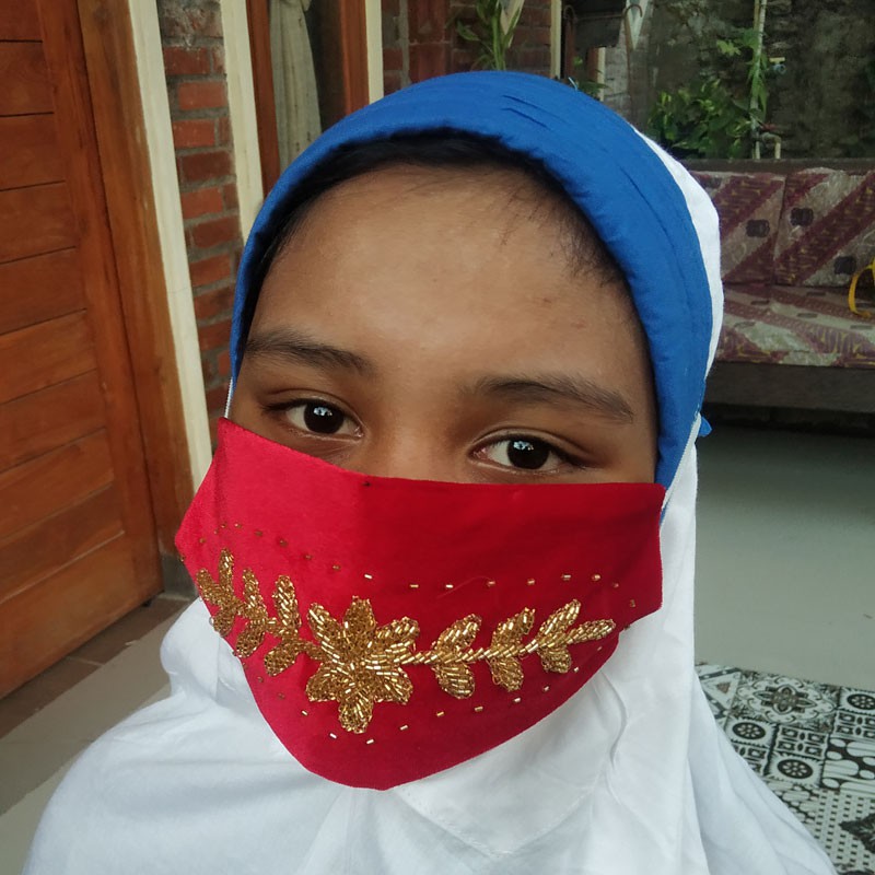 Masker Bludru Payet Beludru Masker Hias