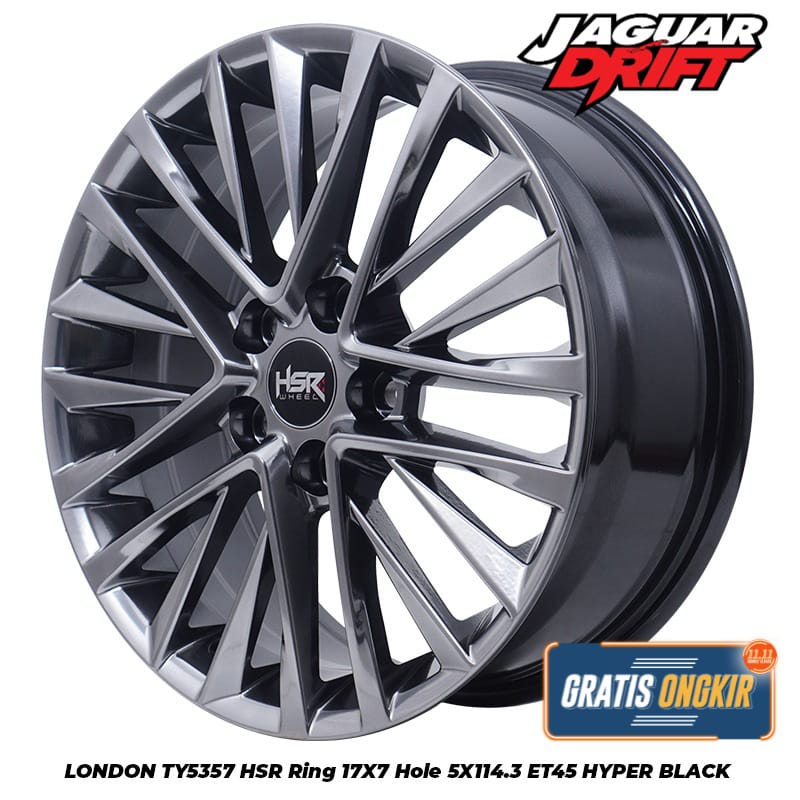 Velg Ban Mobil Reacing HSR LONDON Ring 17x7 Pcd 5x114,3 Bisa Buat Mobil Innova Xpander Rush Terios C