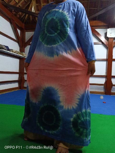 Matahari Gamis Kaos Pelangi Tiedye Batik Payung Jumbo Syari Adem
