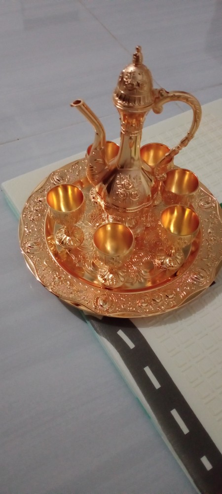 Teko Arab Aladin Set 7 Tk005a/teko Warna Emas Ornament Random