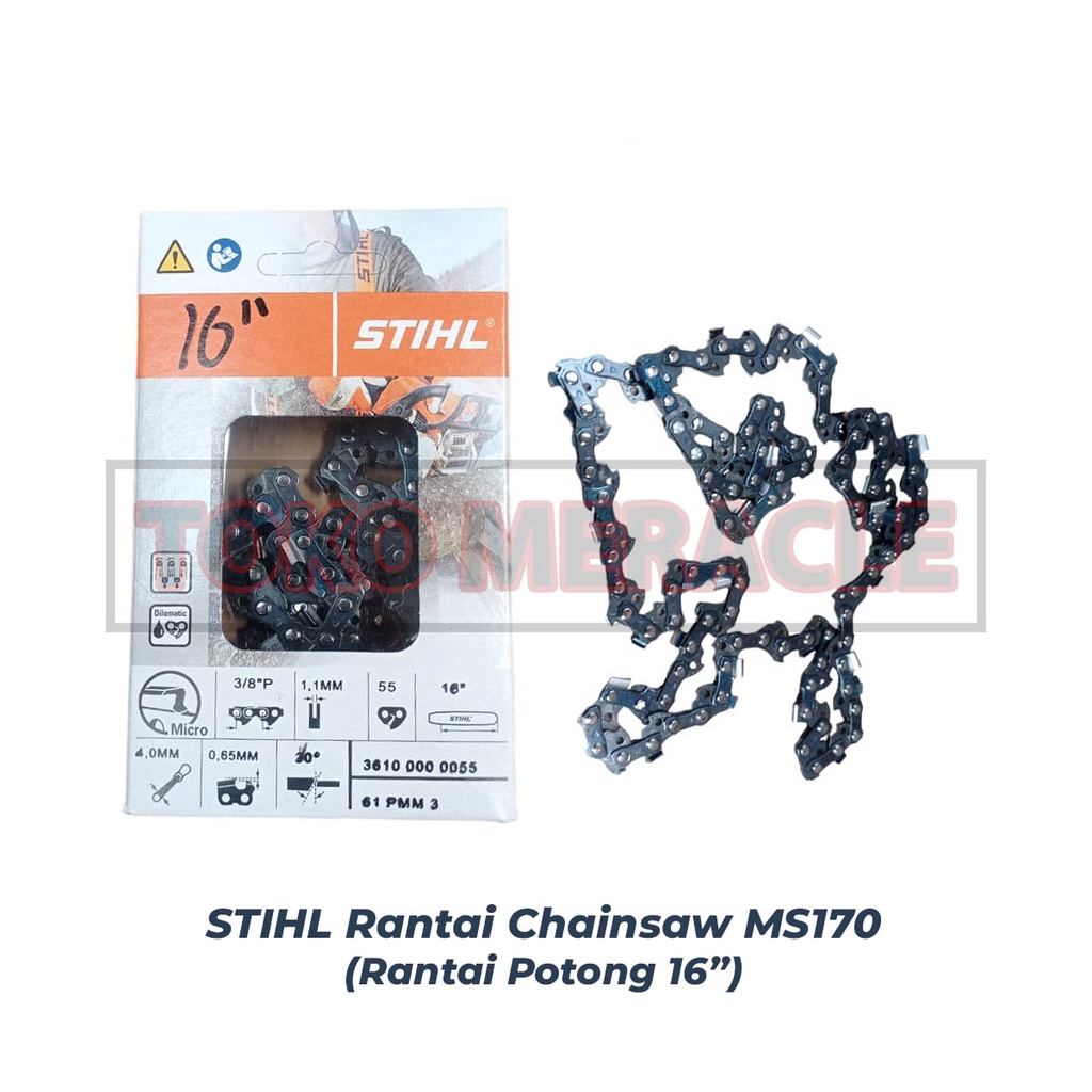 [POTONG 16"] STIHL Rantai Chainsaw Potong 16" - Mata Rantai Gergaji kayu Potong 16inch MS170 MS180