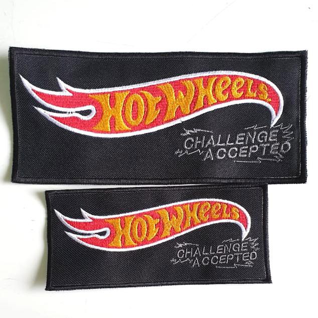 

Ready Murah Renda / Bordir Logo Custom Hotwheels Ukuran 20 Cm X 7Cm & 15 Cm X 5 Cm