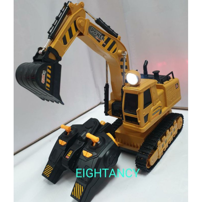 8T RC Truck 17445 Excavator 2.4 GHz LED Pr17445 Mainan Remote Control Beko Lampu