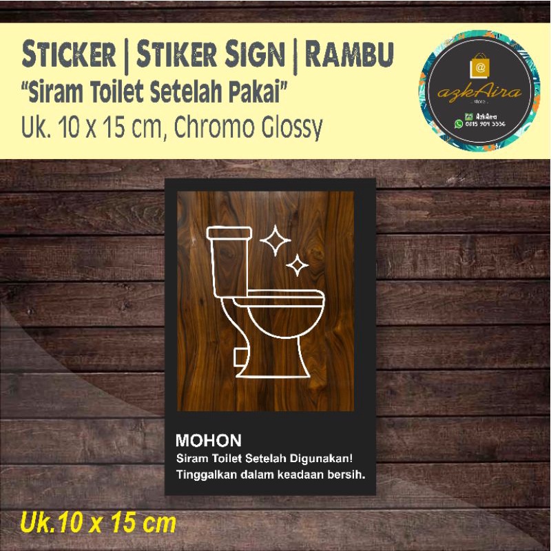 

Sticker Stiker Sign Siram Toilet Setelah Digunakan (modern) - 10x15 cm