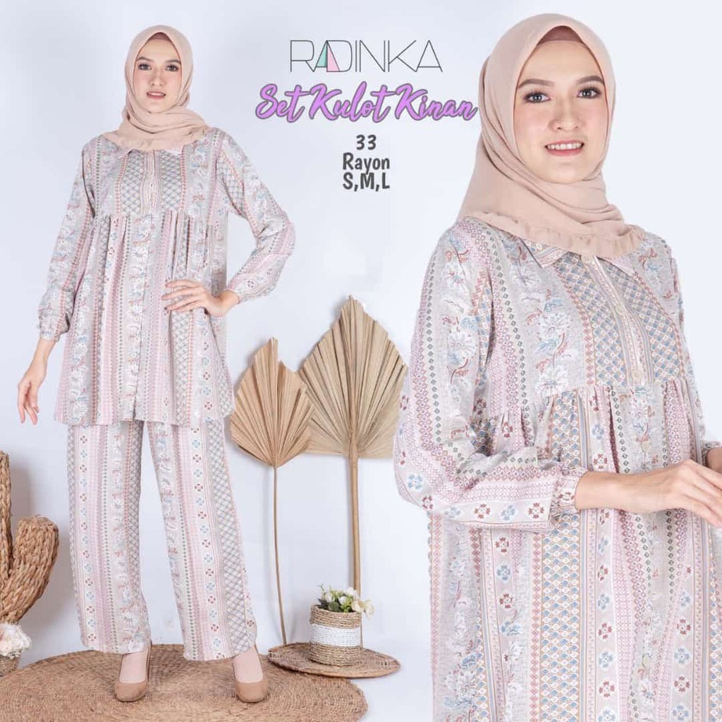 Setelan Kulot Kinan Dewasa Radinka 33 / piyama dewasa premium / piyama dewasa murah / setelankulotde