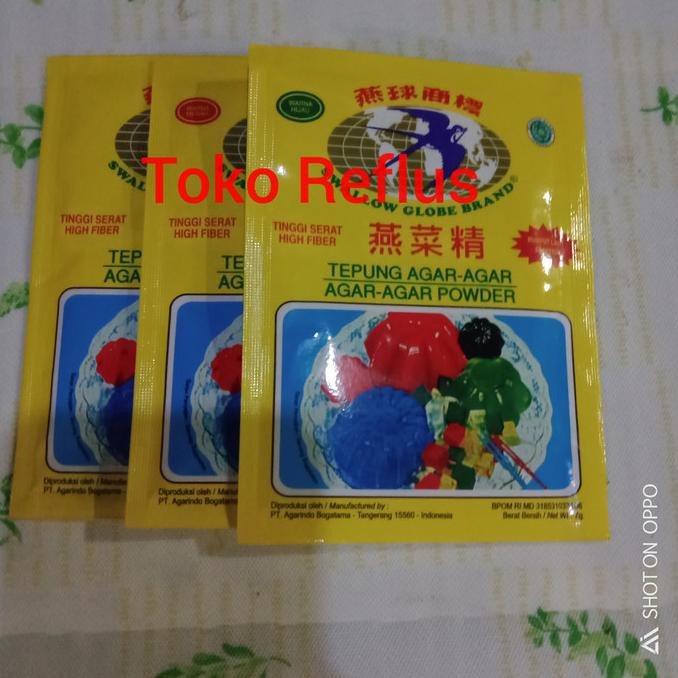 

SWALLOW GLOBE "TEPUNG AGAR-AGAR 7 Gr - Merah BOOM SALE Kode 1078