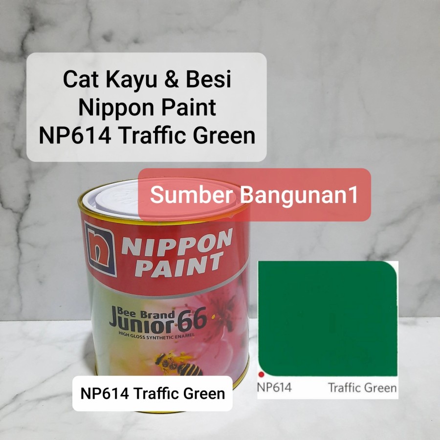 Cat Kayu Besi NP614 Traffic Green nippon paint hijau daun tua minyak