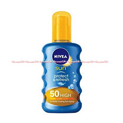 Nivea Sun Protect And Refresh 50 High 200ml Mudah Digunakan Cepat Menyerap Pada Kulit Dan Tahan Air