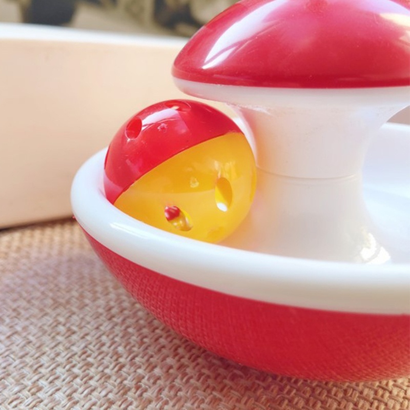 Mainan Tumbler Bulu Warna-Warni Tahan Jatuh Untuk Kucing