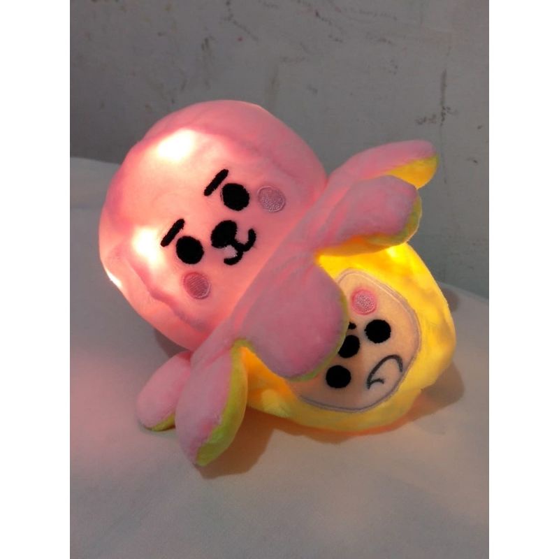 Lampu tidur led karakter boneka gurita bolak balik bisa nyala tata kota, chimmy chooky, Rj shooky lucu bahan halus dan lembut