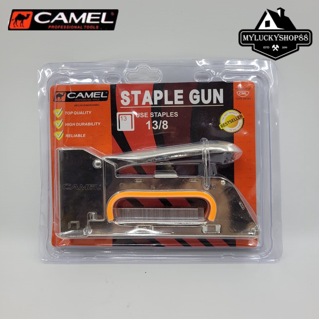 Camel Staples Tembak 13/4-8mm Stapler Gun Staple Jok Motor Sofa Tacker