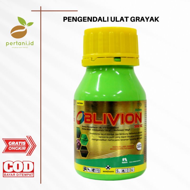INSEKTISIDA KONTAK OBLIVION 300SC 250ML / PENGENDALI ULAT GRAYAK PADA TANAMAN