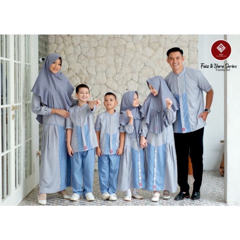 SARIMBIT KELUARGA BAJU GAMIS SET KERUDUNG SYARI DAN SETELAN KOKO CELANA ANAK REMAJA AYAH IBU