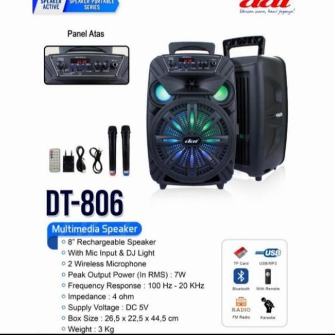 SPEAKER BLUETOOTH DAT DT 806 / SPEAKER PROTABLE DAT DT 806 ORIGINAL SD534EA