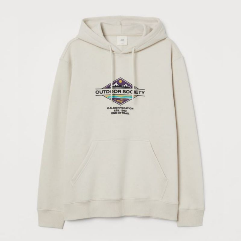 HM OUTDOOR SOCIETY BEIGE / CREAM HOODIE