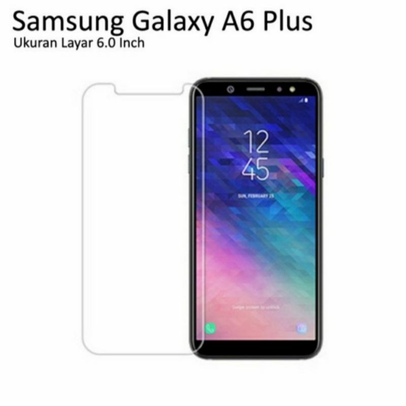 Samsung A6 A6 Plus tempered glass anti gores kaca bening