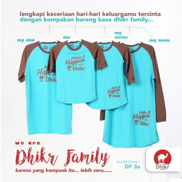 DF 3A | Dhikr Clothes Kaos Keluarga Muslim
