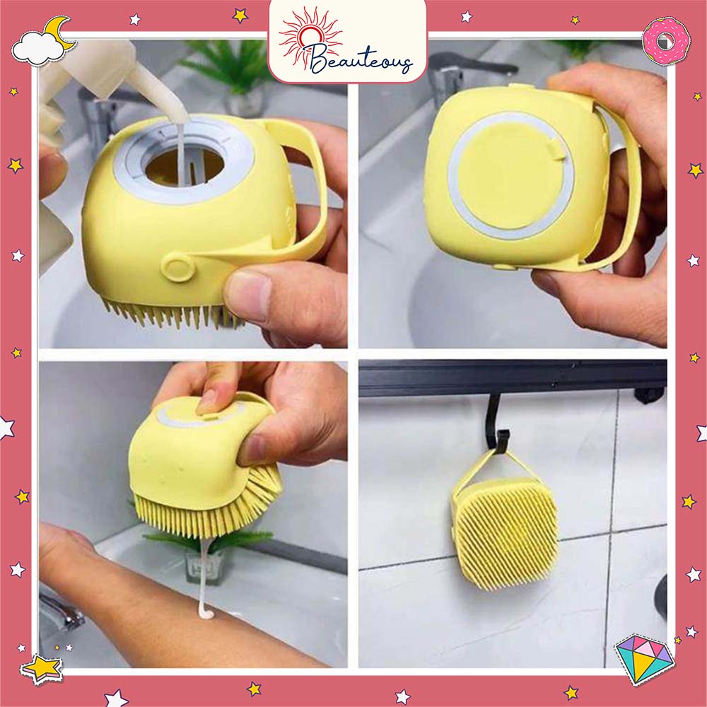 Shower Brush Sikat Mandi Silikon Lembut Alat Pembersih Punggung Badan Body Scrub