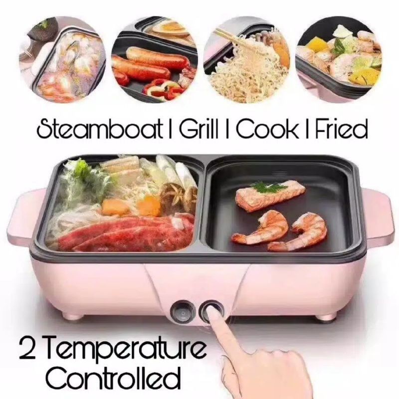 TERBARU !!! KOREAN GRILL 601 / ELECTRIC HOT PAN 2 IN 1 / BBQ ELECTRIC GRILL MULTIFUNGSI TERMURAH !!