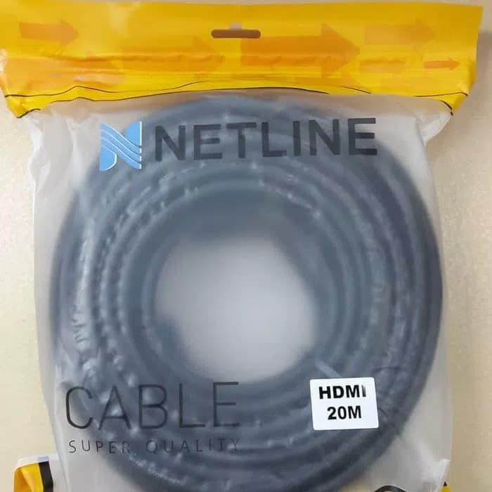 Kabel HDMI 20M Netline Gold Plated Cable HDMI 20 Meter 1080P