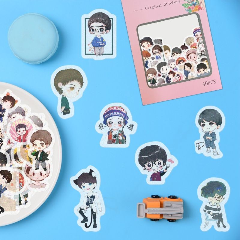 

40pcs stiker dekorasi, jurnal, scrapbook dan diary