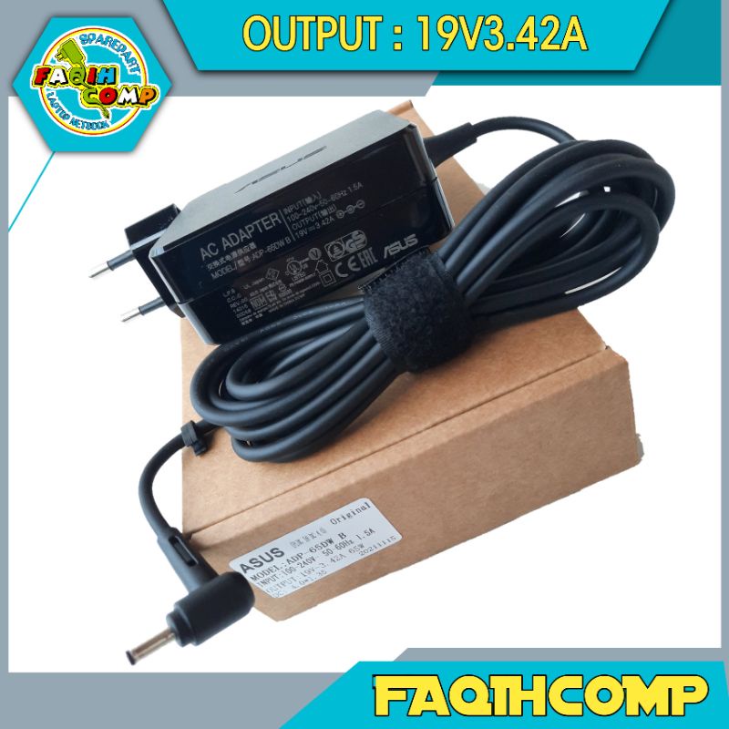 Adaptor Charger Original Laptop Asus Vivobook S14 S410U S410UN S410UF 19V 3.42A DC PORT (4.0x1.35mm)