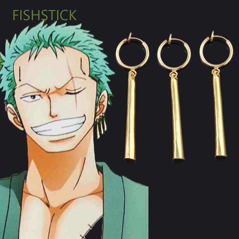 Anting Zoro Roronoa 3 Pcs/Set Set Anting Klip Desain Kartun Anime Roronoa Zoro Gaya Jepang Drop Earrings Fashion Gift Accessories Cosplay Clip Earrings Anime Ear Clip Japan Jewelry Cartoon Roronoa Zoro Earrings