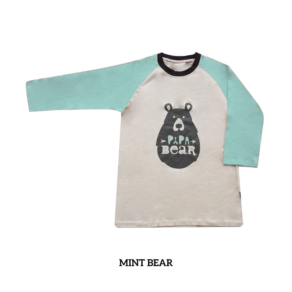 Little Palmerhaus - PAPA BEAR Raglan Family Series (Kaos Pria/Ayah)