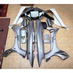 cover body yamaha sstwo silver putih polos