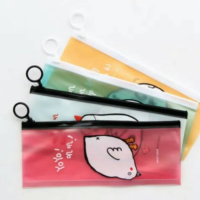 

Tempat Pensil Zipper Ayam Putih