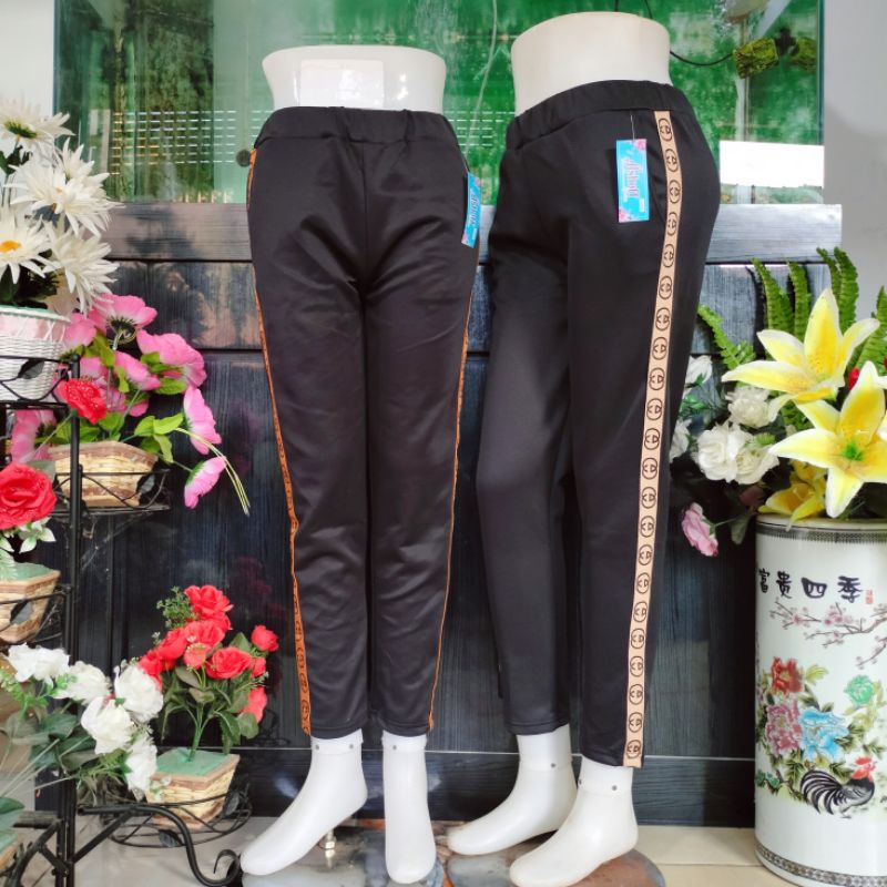 Luna list basic pants celana bahan scuba