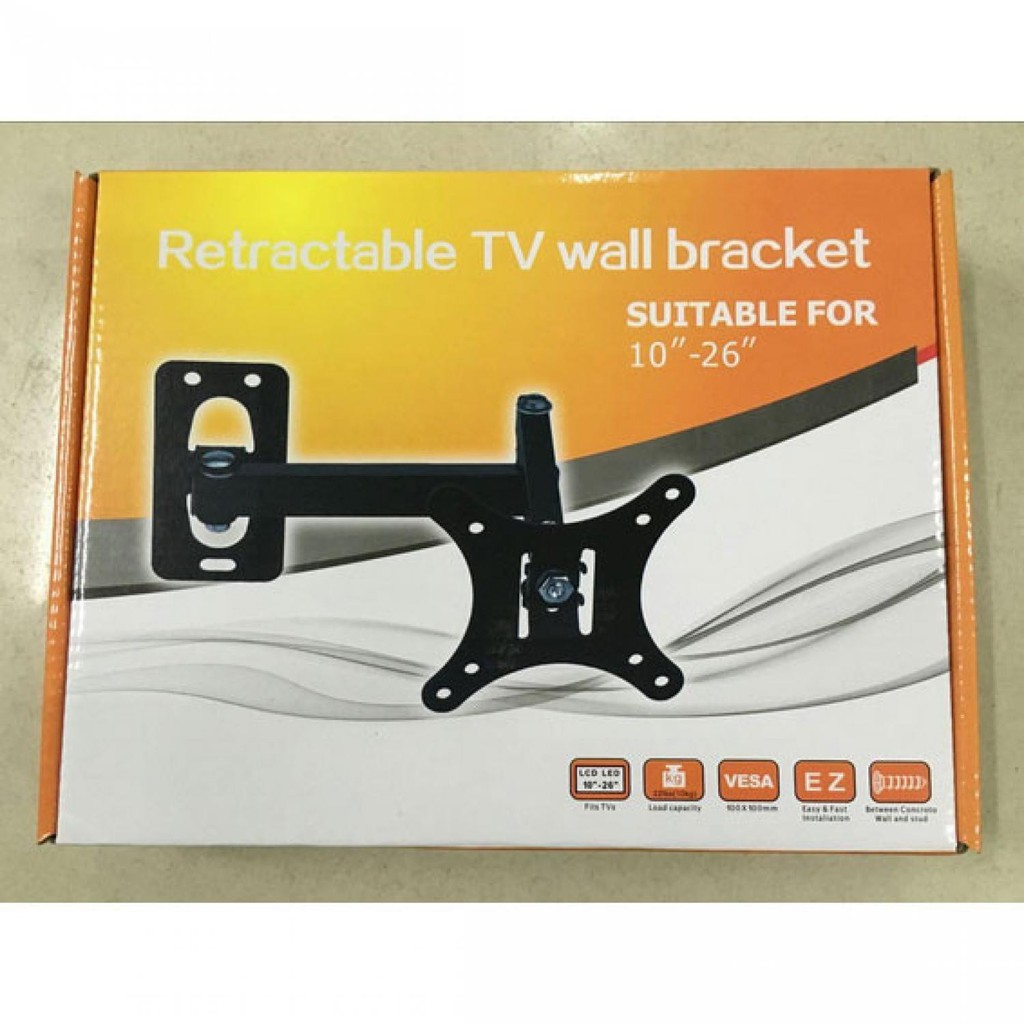 Telescopic TV Bracket BR 01 1.8m Thick 100x100 Pitch 10-26inch TV Peralatan Utk Memasang Televisi