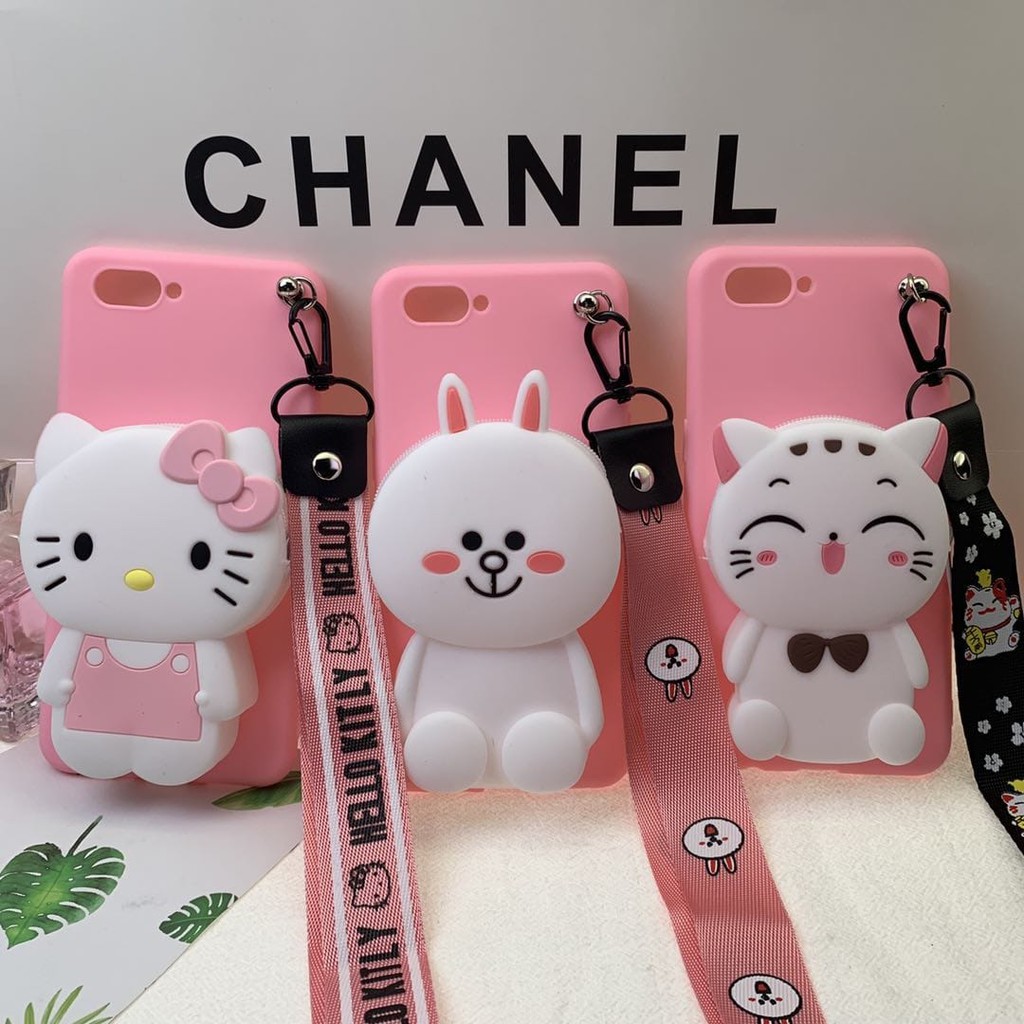 Case 4D Disnnei Plus Dompet Dan Tali Xiaomi Redmi 8A