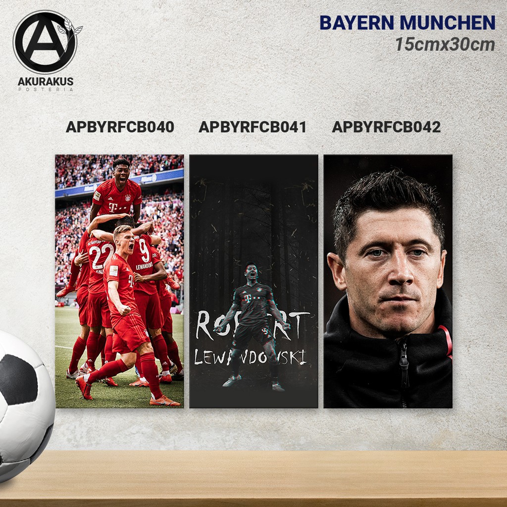 WALL DECOR HIASAN DINDING POSTER BAYERN MUNCHEN FC APBYRFCB040-042
