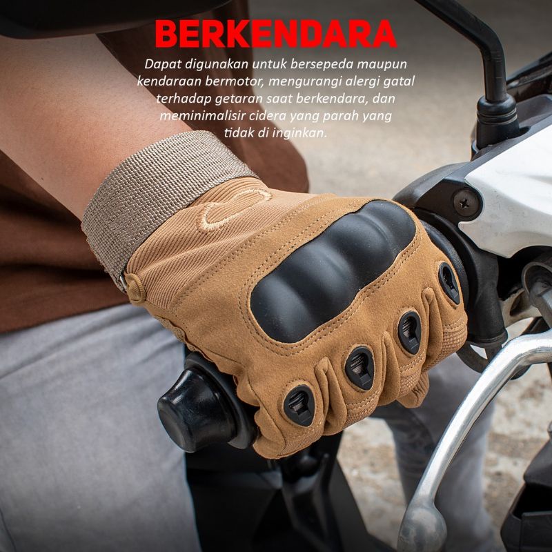 Sarung Tangan Sepeda Motor Gloves Full Finger Outdoor Aksesoris Motor Sarung Tangan Pria