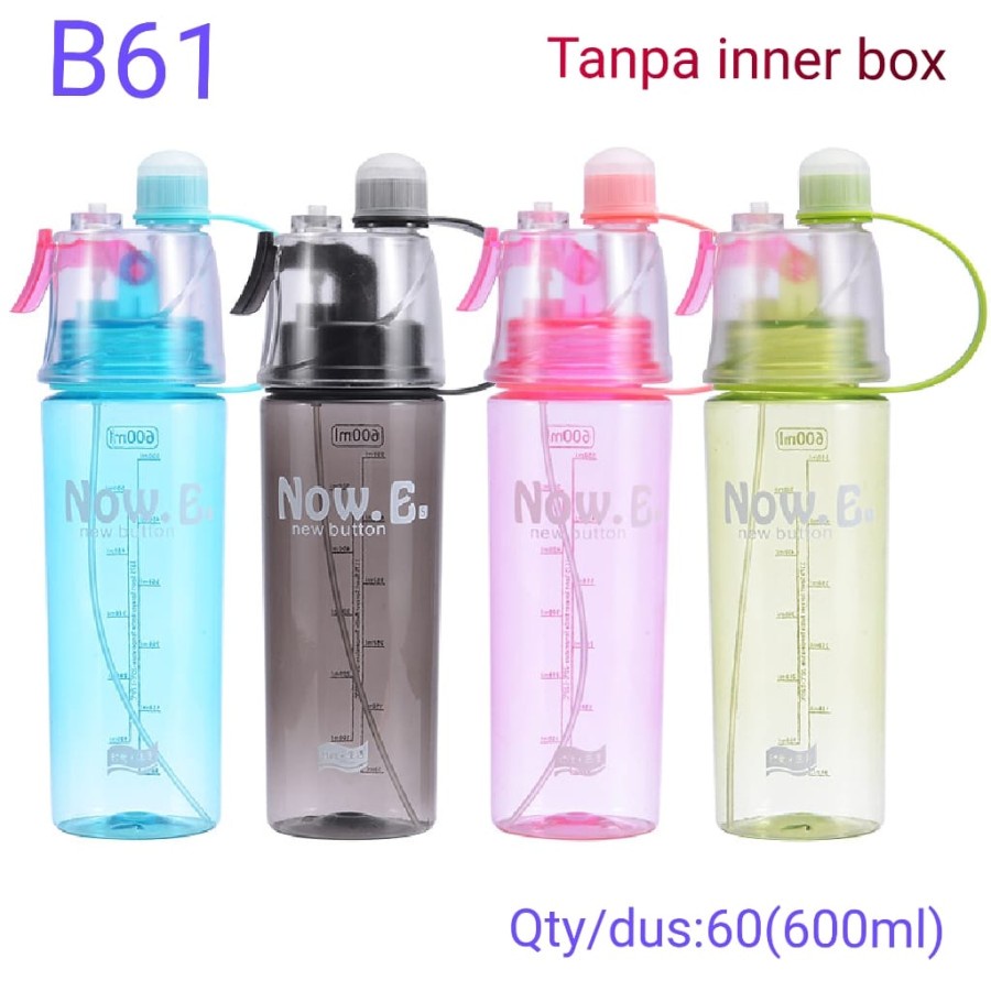 Lalugo Botol Minum SEMPROT New B - Sport Spray Water Bottle 600ml