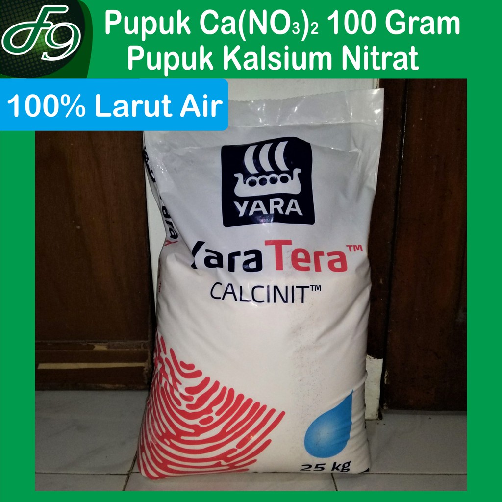 Pupuk Kalsium Nitrat 100 Gram, Ca(NO3)2 Hidroponik Grade, repack