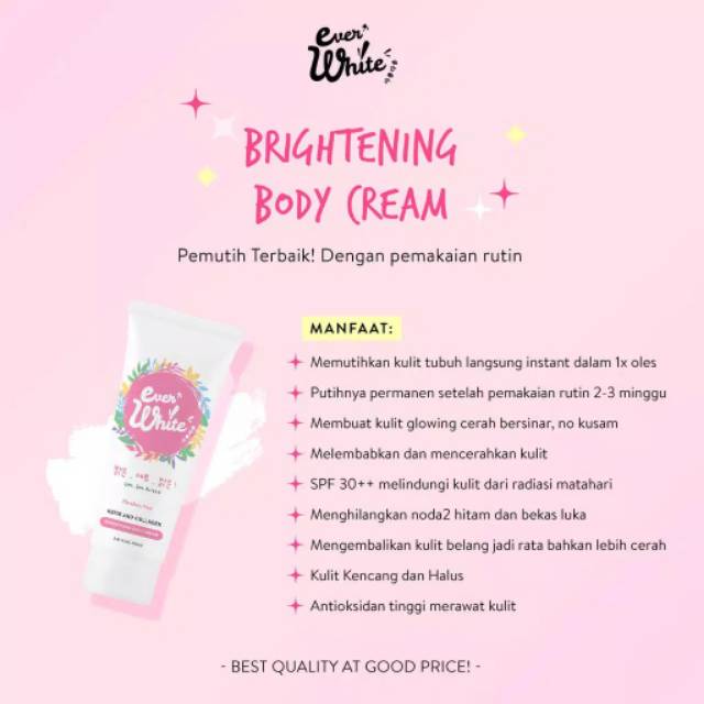 ❤ MEMEY ❤ EVERWHITE Brightening Body Cream 100gr | EVER WHITE