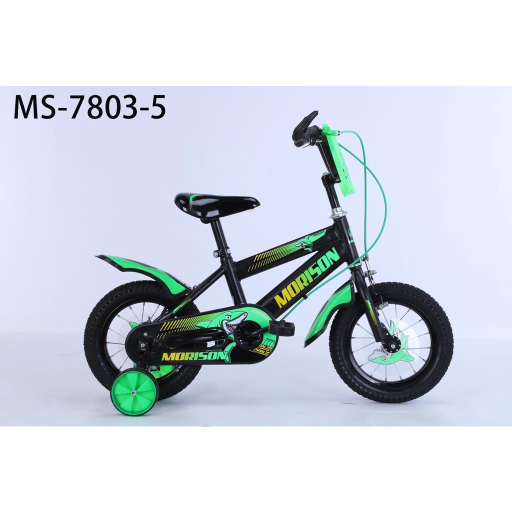 Sepeda anak cowok BMX mini morison 12 inch ban karet pompa roda 3 4 samping Garansi-4