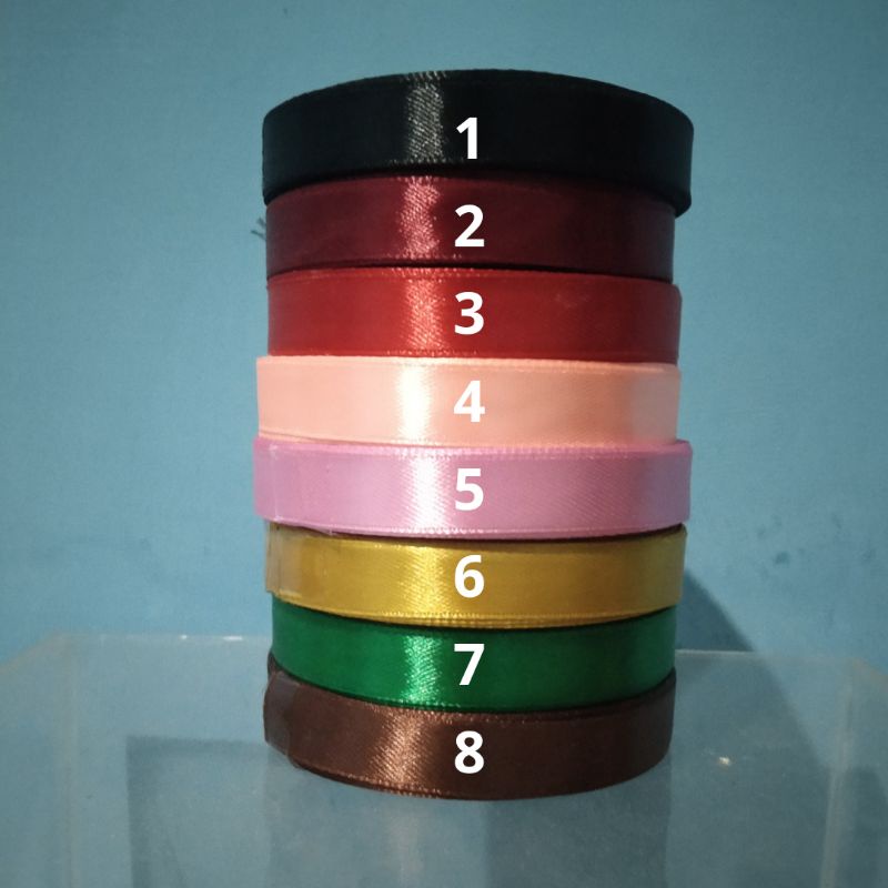 

PITA SATIN 1/2 INCH ATAU 1,25 CM PER ROLL -+ 20 YARD