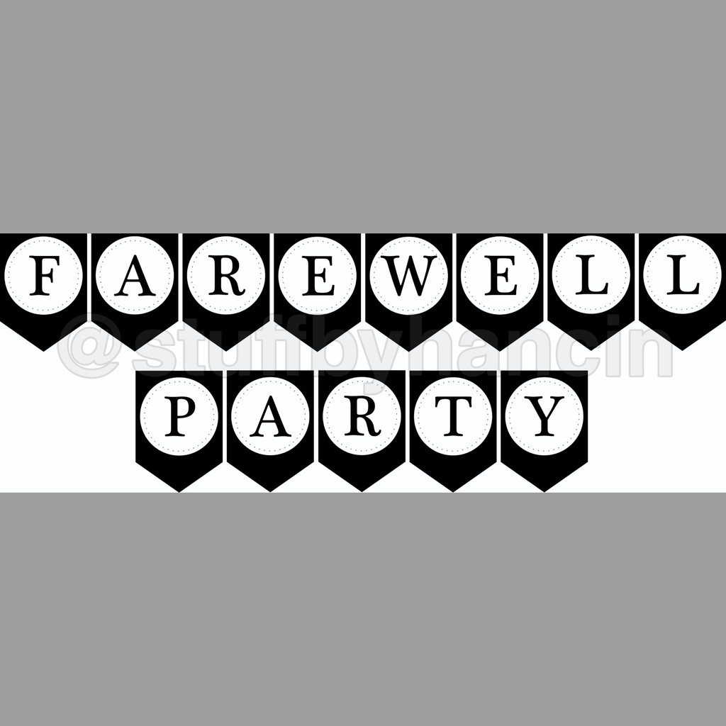 FLAG BANNER "FAREWELL PARTY"