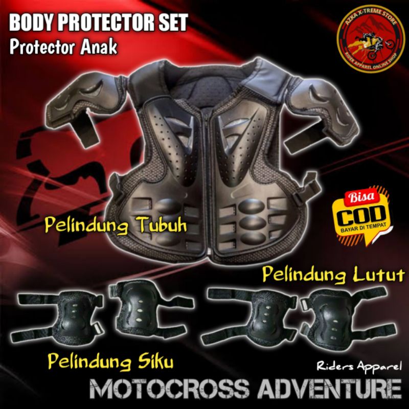 BODY PROTECTOR ANAK PELINGDUNG BADAN ANAK MOTOCROSS OFFROAD TRAIL
