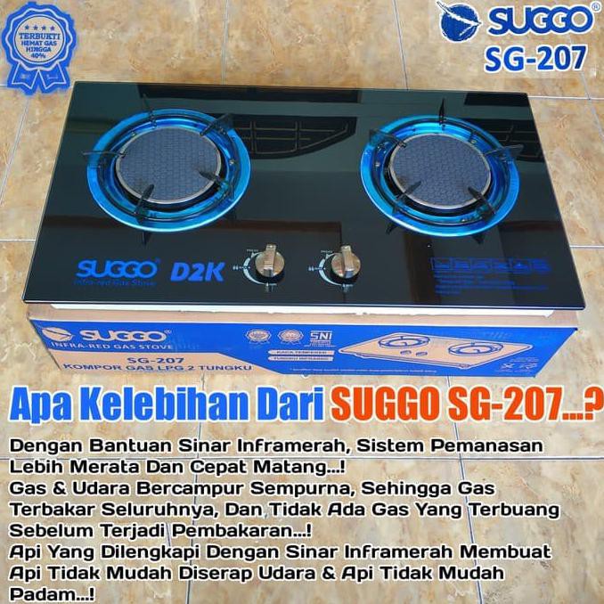 Kompor Gas Tanam / Duduk Suggo 2 Tungku Api Infrared Sg-207 Sajidin73