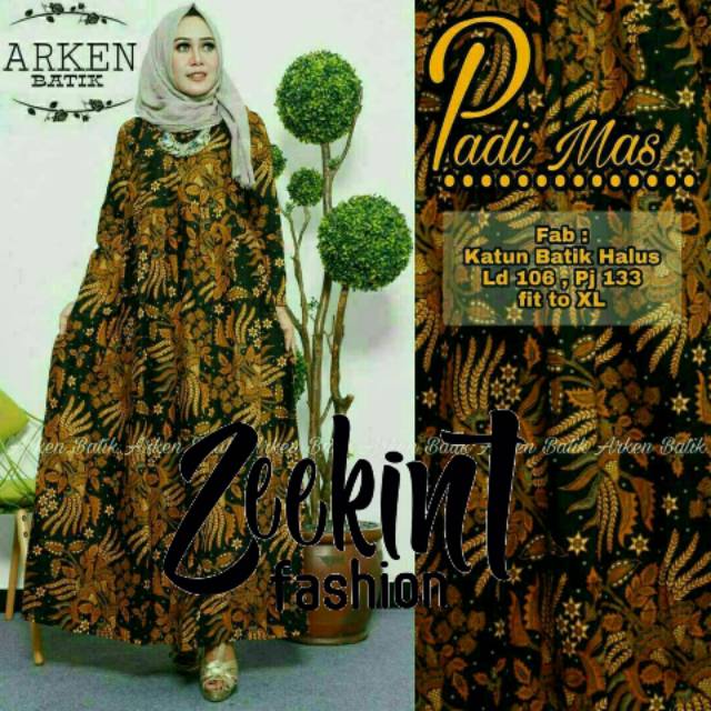 Model Baju Batik Gamis Wanita